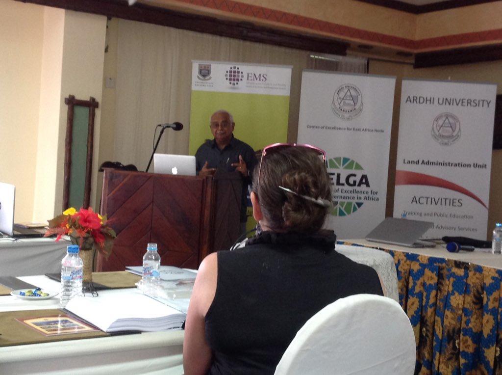 Through Prof.@RuthHallPLAAS is Prof. @IssaShivji, both, academics of high caliber on land governance in Africa, fostering new generation of land professionals in Africa.#NELGA