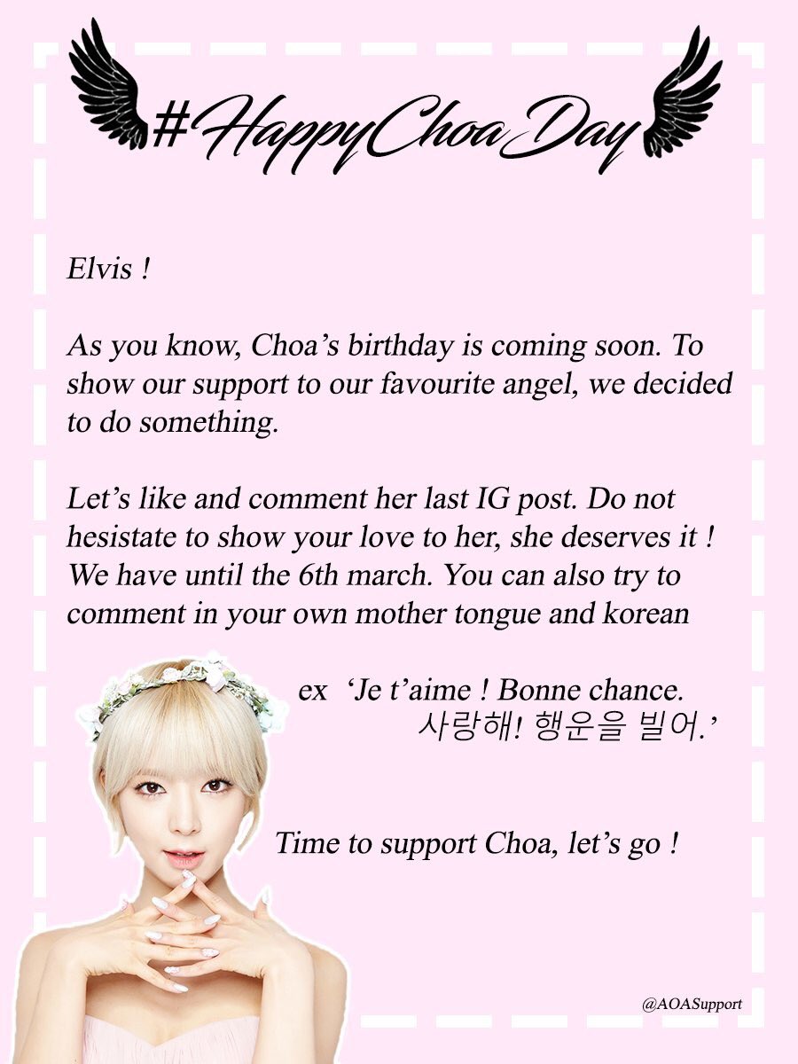 AOASupport's tweet photo. Project for Choa birthday ! https://t.co/5S5Mco3jNM