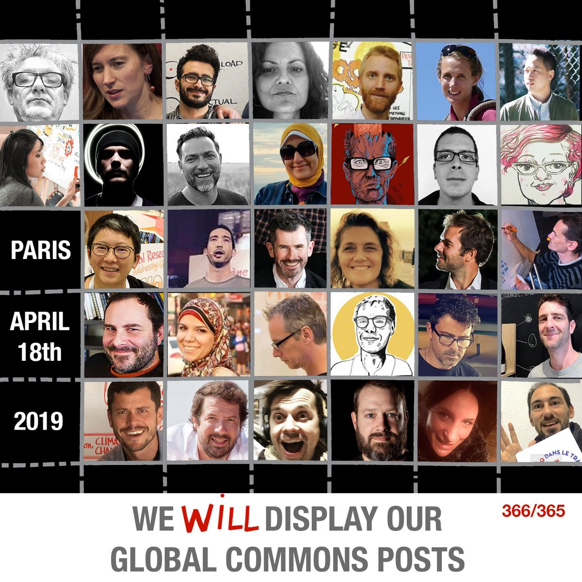 66/365 - SAVE THE DATE !!!! >>April, 18th - 2019<<
365 posts, 32 #visualpractitioners, 12 #nationalities, 6 #continents, 1 #planet
Thank you <a href="/CodesignIt/">Codesign-it !</a> for hosting this exhibition !!
Thank you to all our followers in 2018 !! #globalcommons
