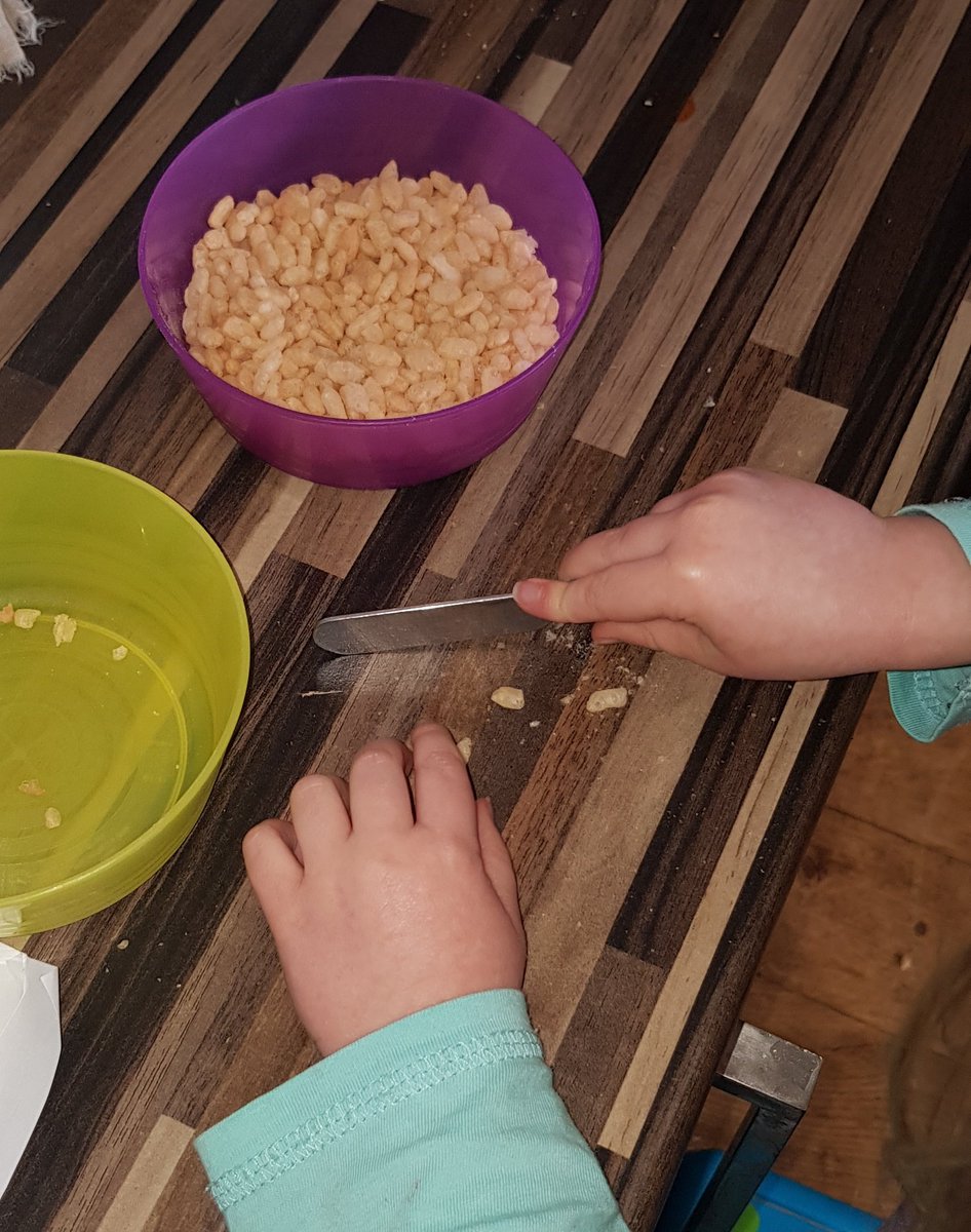 symatt's tweet photo. #Mouse feels her rice cripies are too large. Halving them may take a while #Minimatt #Madison https://t.co/j8klEPdbZm