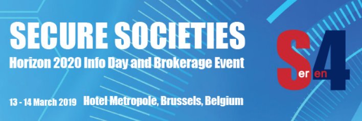 2019 calls for proposals Societal Challenge 7 "Secure Societies - Protecting freedom and security  of Europe and its citizens" 
h2020-sec-soc-2019.b2match.io
Attend for Information about calls + networking 
<a href="/ISENSE_GROUP/">I-SENSE GROUP/ ICCS</a> <a href="/SatwaysLtd/">SATWAYS LTD.</a> @exus_innovation <a href="/SECURI_EU/">@SECU_R&IEU</a> @Trilateral_UK