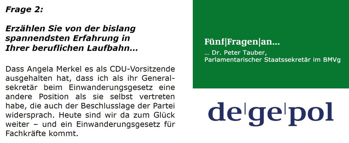 de_ge_pol's tweet photo. Der Countdown läuft: Um 🕛freuen wir uns auf die Diskussion mit @petertauber zu seiner Arbeit im #bmvg beim #degepolTreff . Eine seiner spannendsten Erfahrungen hat er vorab mit uns geteilt: https://t.co/9qsSTzdyHl