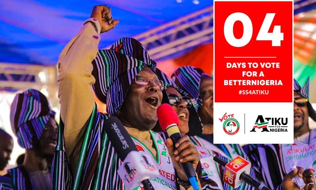 chosensomto's tweet photo. This is point where we say “No” to Next level incompetence and insecurity.
Saturday is the day we vote for “Unity and Faith, Peace and Progress”.
@atiku for President
@SegunShowunmi for HOR ; Abeokuta South Federal Constituency. #SS4Atiku #Showunmi4Rep https://t.co/l5egAFsMf1