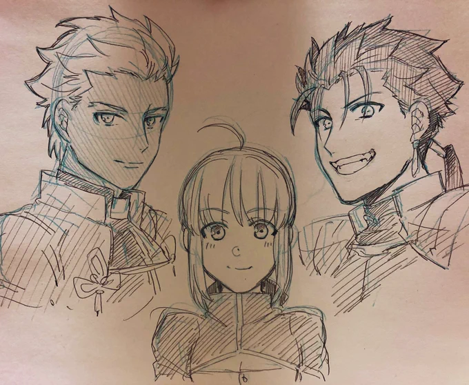漫画では中身が入れ替わってる3人ばっか描いてるから
純粋な3人が描きたくなった落書き 