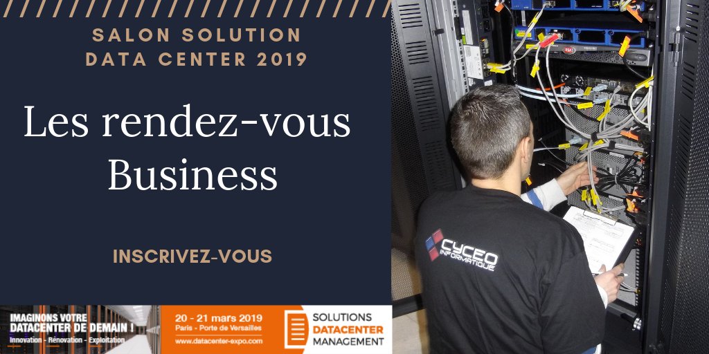 cyceo's tweet photo. [DATA CENTER] Les rendez-vous Business 🤝 du Salon Solution #Datacenter 🏢 une opportunité 👍 de rencontrer les acteurs de l'écosystème #datacenter #cyceo #relocalisation IT🚛 @datacenterexpo  https://t.co/AFuJWZadHw 😎 https://t.co/6yDAU79tM5