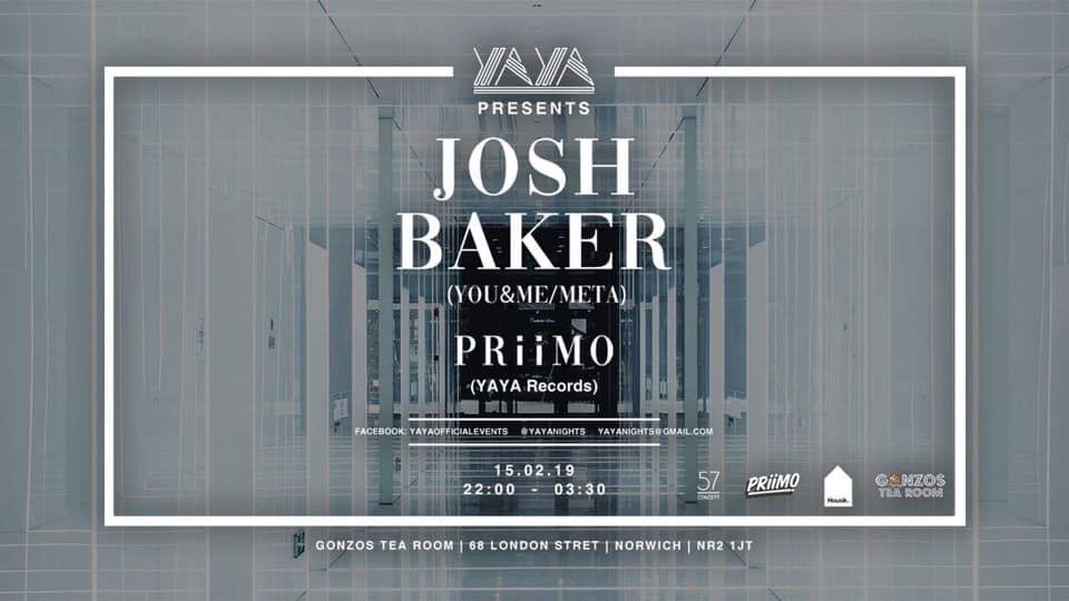 This Friday we welcome <a href="/YouAndMeMusicUK/">You&Me</a> boss man <a href="/JoshBakerDJ/">Josh Baker</a> to <a href="/YAYAnights/">YAYA Records</a> an our home of <a href="/GonzosTeaRoom/">gonzo's tea room</a> 🔥

facebook.com/events/1172505…

#housemusic #house #grooves #minimal #YAYA #you&amp;me #META #party #norwich #recordlabel #showcase