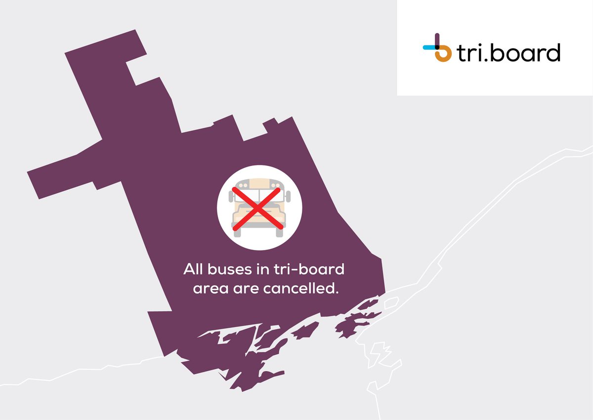 triboardbus's tweet photo. Tuesday February 12 Announcement: Due to significant winter storm beginning during drive time this morning and continuing throughout the day, all school transportation is cancelled. https://t.co/1UftYTmxt8