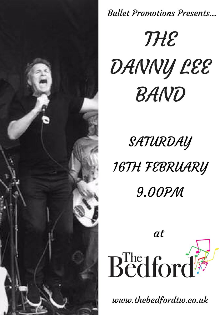 The superb <a href="/DannyLeeMusic/">Danny Lee</a> returns to <a href="/TheBedfordTW/">The Bedford Pub</a> for our February sessions. Come along for a night a great #LiveMusic - #SNS
Danny &amp; many more sublime acts can be booked at
bulletpromotions.org
#BulletPromotions #DannyLee #Bedford #TunbridgeWells #FreeEntry