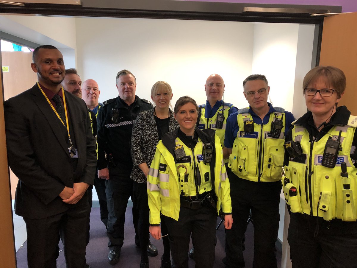 WednesfieldWMP's tweet image. Wednesfield Neighbourhood Police team have assisted staff at @Coppice_ Performing Arts School this morning in searching pupils for weapons and other contraband. Just one of the many steps in tackling youth violence within the area and educating pupils at the same time.