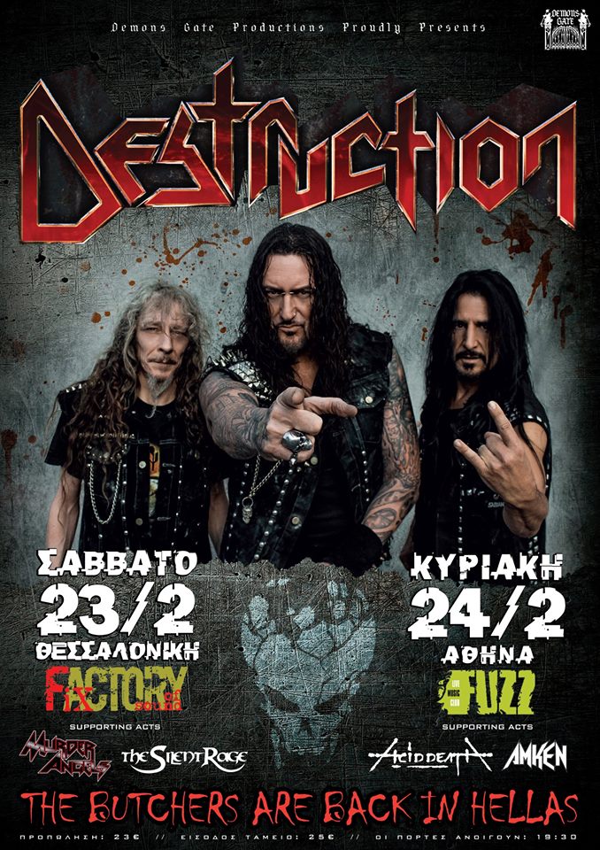 aciddeathgr's tweet photo. The days get closer!
- DESTRUCTION
- ACID DEATH
- AMKEN
Sunday, February 24th, Fuzz club, Athens. See You There!
#Destruction #AcidDeath #Amken #Official #Liveshows #Athens #Greece #DeathMetal #ThrashMetal #HeavyMetal #Google #Facebook #Twitter #Reverbnation #Instagram https://t.co/Zwjo0OHXNp