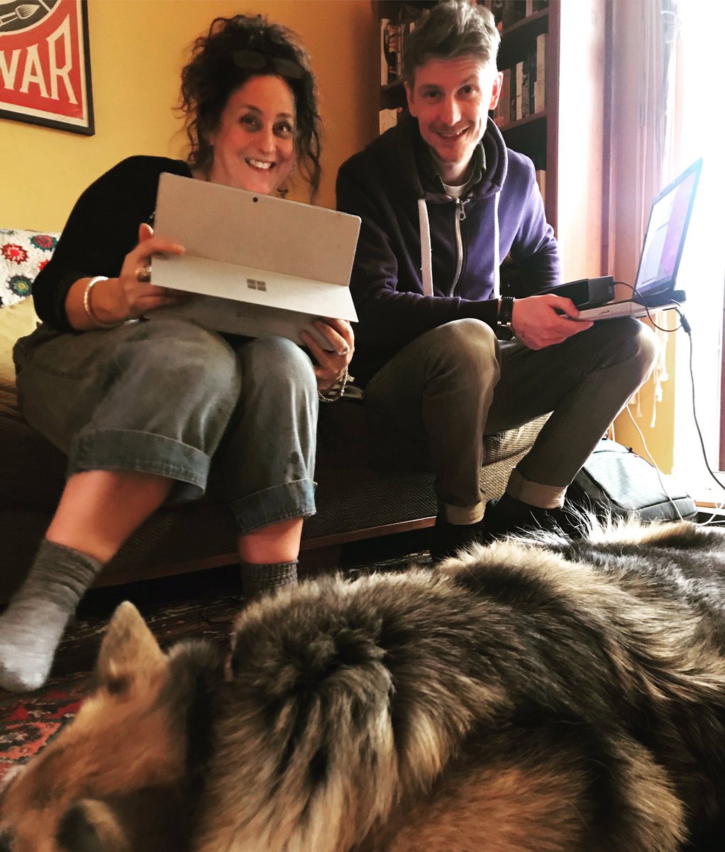 PFR headquarters with Lily the dog over seeing the proceedings! #festival #admin #workworkwork #summer2019