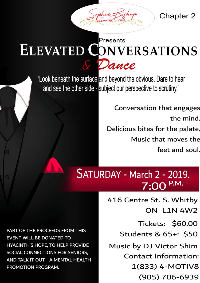 TIFIDIN's tweet photo. Join us for Elevated Conversation Chapter 2 and be a part of a special evening that lifts the mind and moves your feet.  And yes, we'll be featuring for your enjoyment our exclusive gourmet teas and coffee.  🙂 https://t.co/V5PYMzi7ih