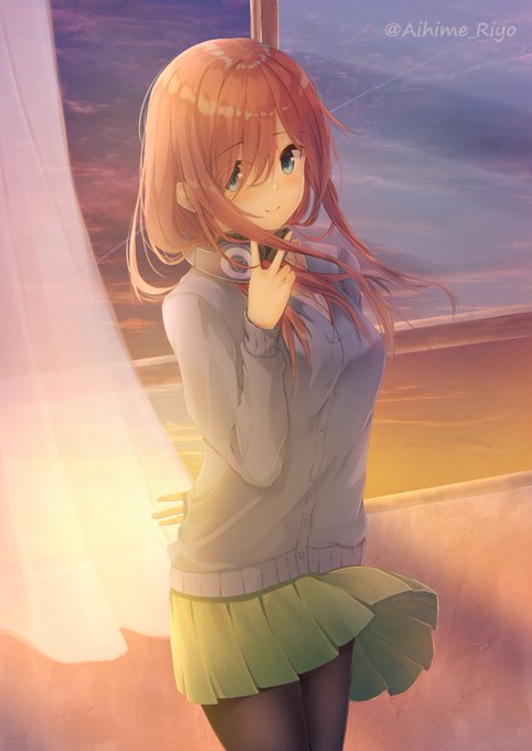 🍊 あいら 🍊さんがTwitterに投稿した中野三玖(五等分の花嫁)のイラスト。