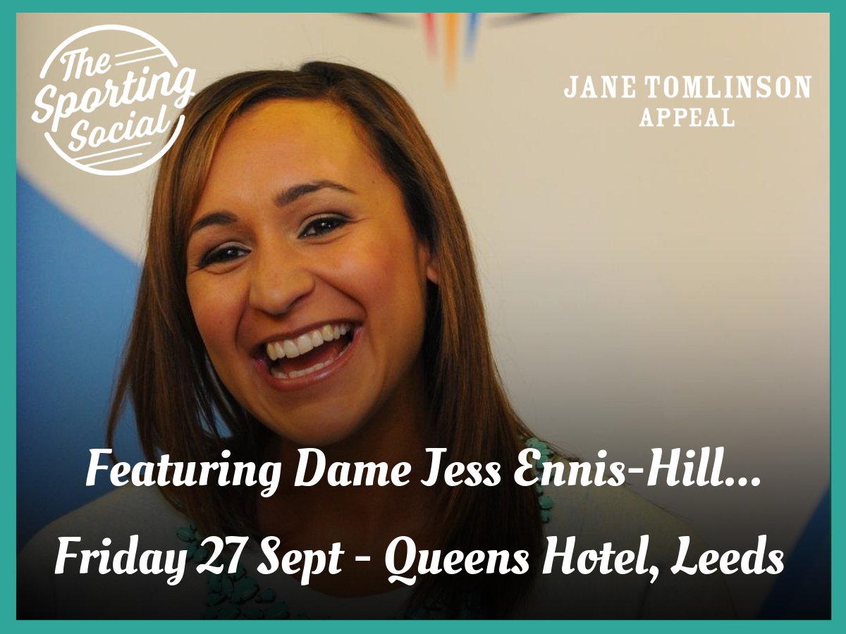 janesappeal's tweet photo. Big news! The incredible @J_Ennis is our latest signing for the #SportingSocial this September, joining our brilliant patron @clarebalding who returns as host. Tickets are on sale now and proceeds support children and people with cancer. Get yours today! https://t.co/xZpY1UHZBE https://t.co/2GFKWZye1H