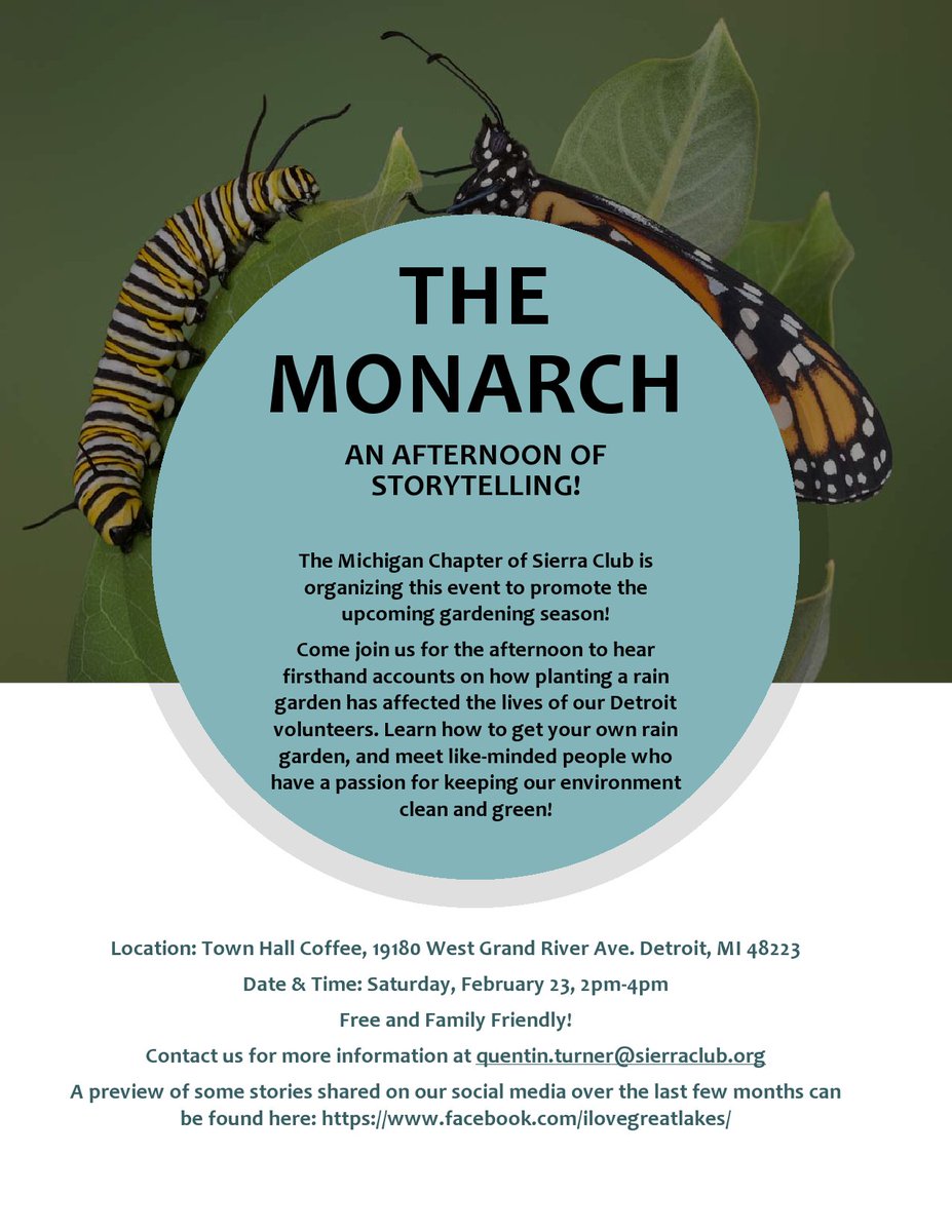 Next week <a href="/SC_Great_Lakes/">Sierra Club</a> will be organizing a live storytelling event where a few of our alumni of the Rain Gardens to the Rescue program will be speaking about how they got involved in the rain garden movement! Come join us! Details and flyer below! facebook.com/events/3537206…