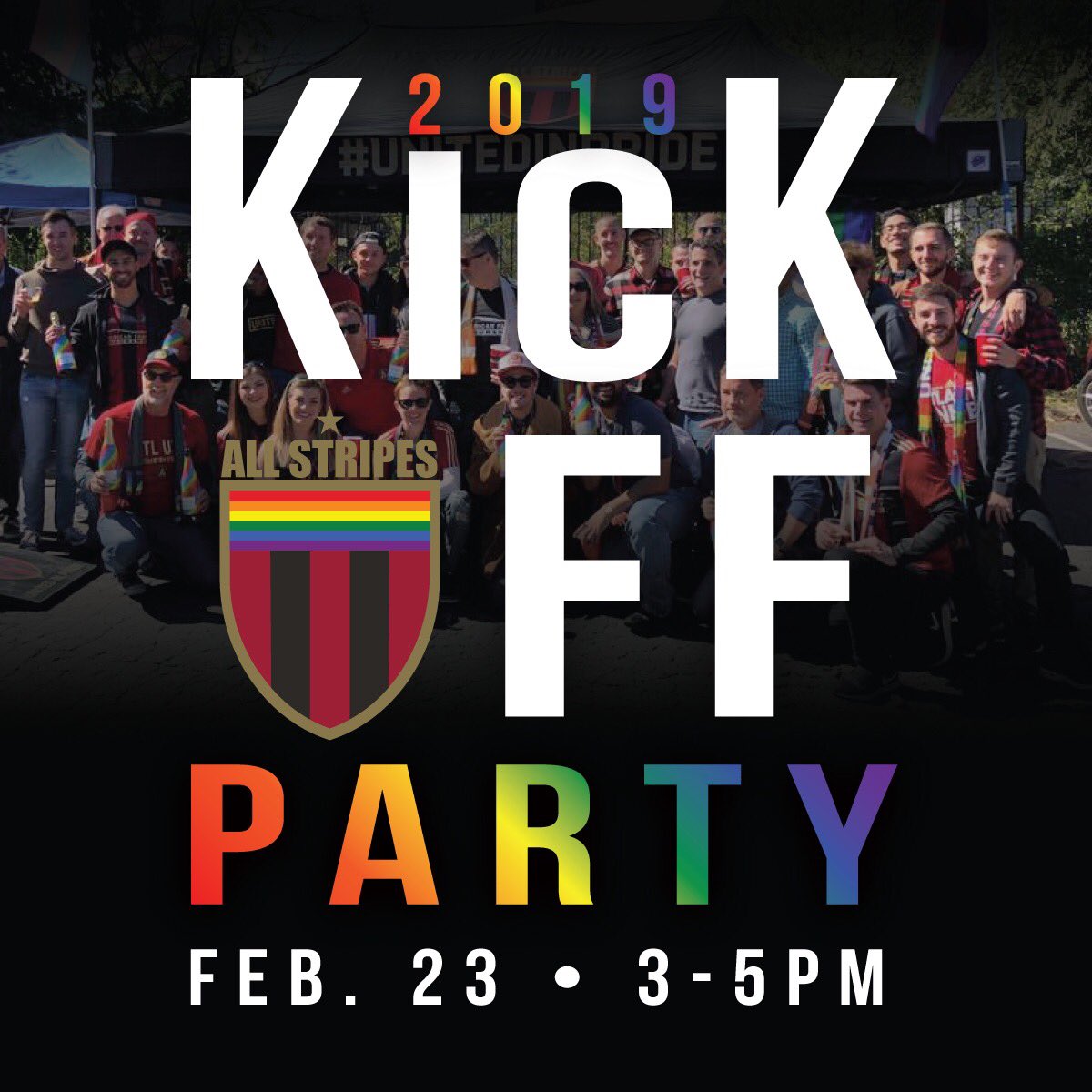AllStripesATL's tweet image. Who’s ready to party? Join us for our 2019 kickoff event at Out Front Theatre Co. on 2/23!
⚽️❤️🧡💛💚💙💜⚽️ facebook.com/events/1388342… #UnitedInPride #ATLUTD
