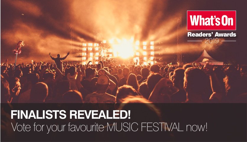 WHAT'S YOUR FAVOURITE MUSIC FESTIVAL?
🗳 VOTE HERE: whatsonlive.co.uk/Readers-Awards…
WIN £1000! 🎉 
VOTE in the What's On Readers' Awards 2019 &amp; enter our £1000 FREE PRIZE DRAW! Good luck everyone!
Nominees inc: <a href="/BeardyFolk/">@beardyfolk</a> <a href="/farmerphils/">FarmerPhilsFestival</a> <a href="/letsrockshrews/">Lets Rock Shrewsbury</a> <a href="/shrewsburyfolk/">Shrewsbury Folk Festival</a>
