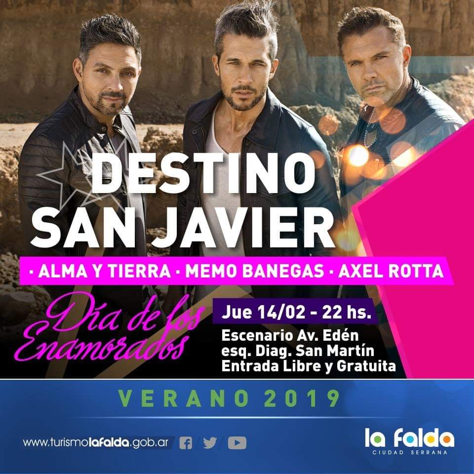 florciitabau's tweet photo. 14 de febrero @sanjavierok se presentará en #LaFalda #INSTINTOtour 
#Amor💕 #Esdestino @paoloragone @francofavini @bruragone 💕💕💕🎤🎤🎤 https://t.co/kvh9dQEwCy