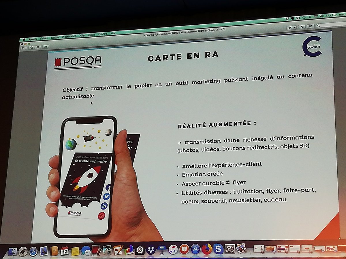 byarmstrong's tweet photo. Start-up Contest Les cartes en réalité augmentée de @PosqaOfficiel #AllForContent https://t.co/rk8s0iyXEn