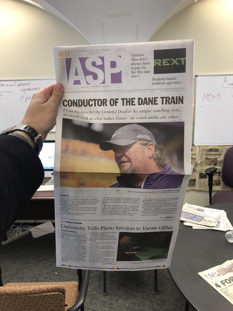 It’s a great feeling when you get to see someone whose work you admire and value, like our Sports Editor @RobLep23, end up with a ~beautifully crafted piece~ on the front cover of the <a href="/albstudentpress/">Albany Student Press</a>. Please pick up a copy and check it out!