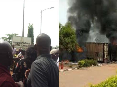 knowledgekits's tweet image. ANAMBRA INEC HEADQUARTERS HAS BEEN GUTTED BY FIRE AND SMARTCARD READERS DESTROYED. knowledgekits.com/?p=1092