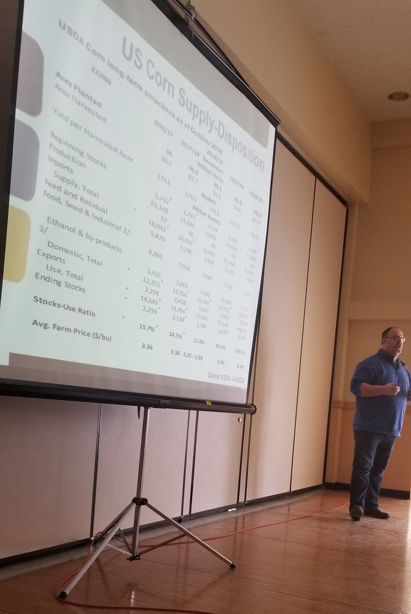 Steve Duff of @OMAFRA with all the corn numbers #EOCC19