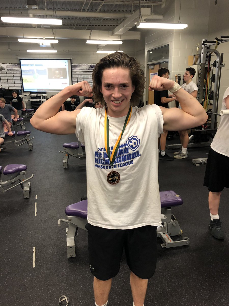 PHSPowerLift's tweet photo. @phsouthscores @PHSSoccerKC Jr @evan123o with his 3rd place overall medal from the largest powerlifting meet in the Midwest! #southstrong #allsportsallin #gooooooooooooal https://t.co/Rw4CS3RkVl
