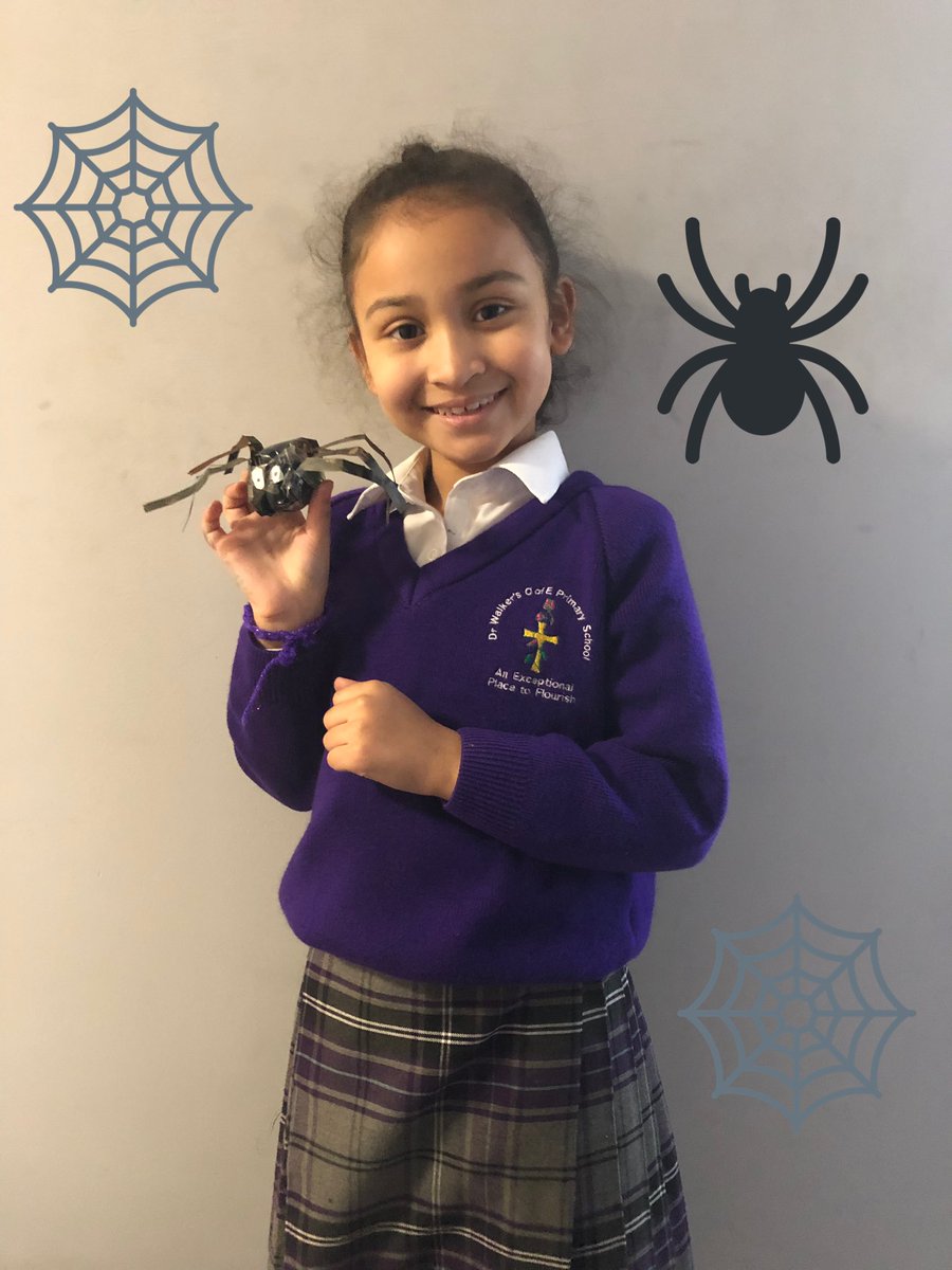 JadeMCLDR's tweet photo. Lara made a spider out of recycled materials #homelearningquest #housepoints @drwalker_s #homework https://t.co/KTPtzZMJw8