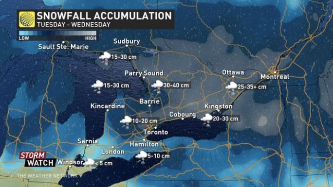 weathernetwork's tweet image. Winter storm WARNINGS span southern Ontario as conditions deteriorate in heavy snow and strong winds. Brace for dangerous whiteout conditions before a messy, icy mix this afternoon. It's another snow day for thousands of students. Latest here: ow.ly/jzwe30nFAnz #onstorm