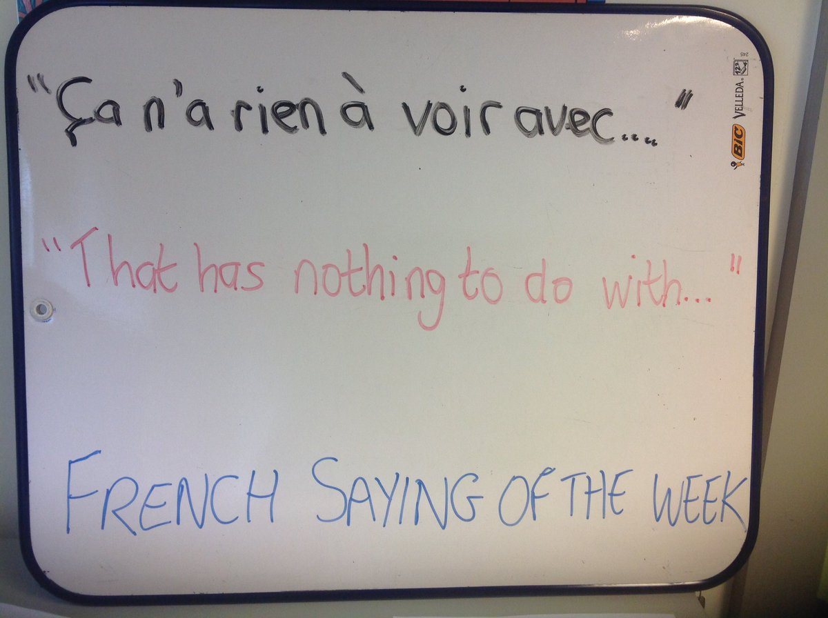 #FrenchSayingOfTheWeek #mfltwitterati