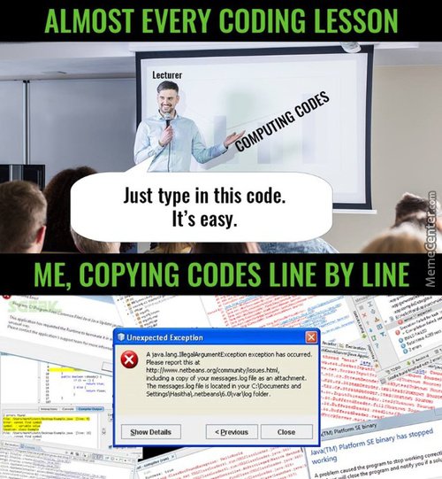 HCICT_JesseM's tweet photo. Almost every time we learn new code in programming lessons 😂Nothing better than getting it working after though https://t.co/a7hnrSBFJv