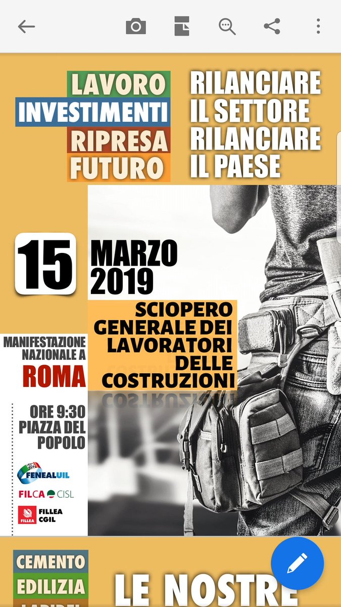 FilcaCisl's tweet photo. #Sciopero delle #costruzioni del #15marzo, sul sito della Filca sono on line i materiali grafici: 

👷‍♂️manifesto
👷‍♀️volantino
🏗volantone 

https://t.co/tnG0KrA0ZC

#scioperoCostruzioni #edilizia #legno #cemento #lapidei #laterizi #marmo #Tav #CostiBenefici #12febbraio https://t.co/JHOyTuRTuh
