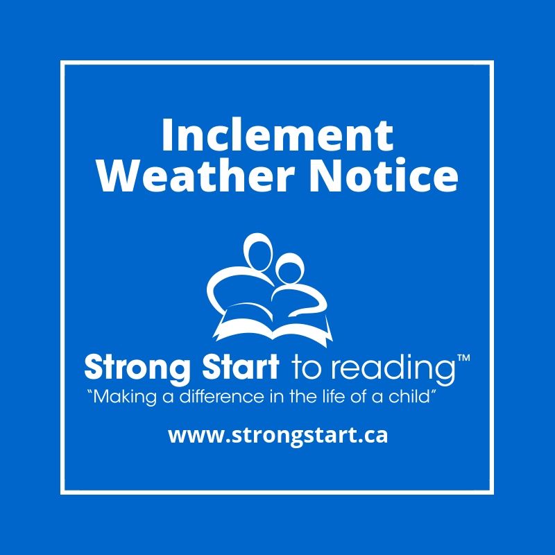 All Get Ready For School programs are cancelled today!  Cancellations include programs at: Centreville CC, Country Hills CC, Downtown CC, Forest Hill United Church, Kinbridge CC, Langs, Linwood CC, McCormick Branch, Victoria Hills, Woolwich Memorial Centre. #staysafe