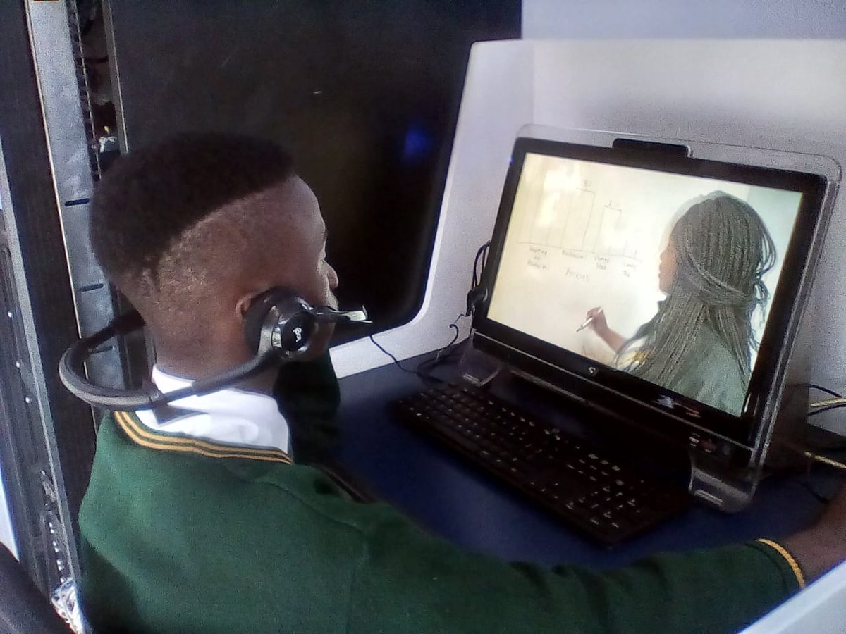 Learners at Jabulani Technical School exploring career options on the <a href="/merSETASocial/">merSETA</a> careerbus. #Careers #careeradvice #MSTMSETA