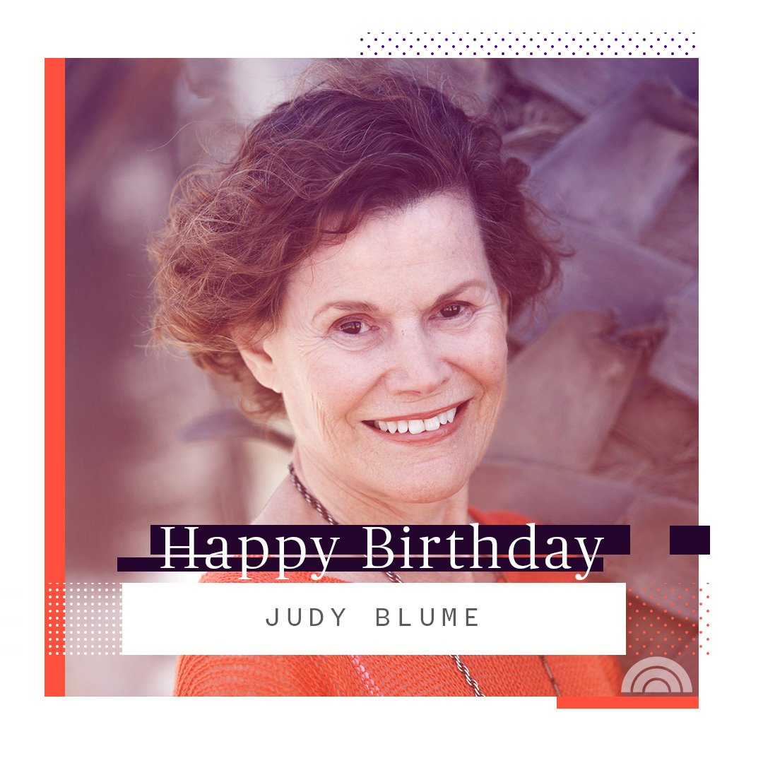 TODAYshow's tweet image. Happy birthday to one of our favorite authors, @judyblume!