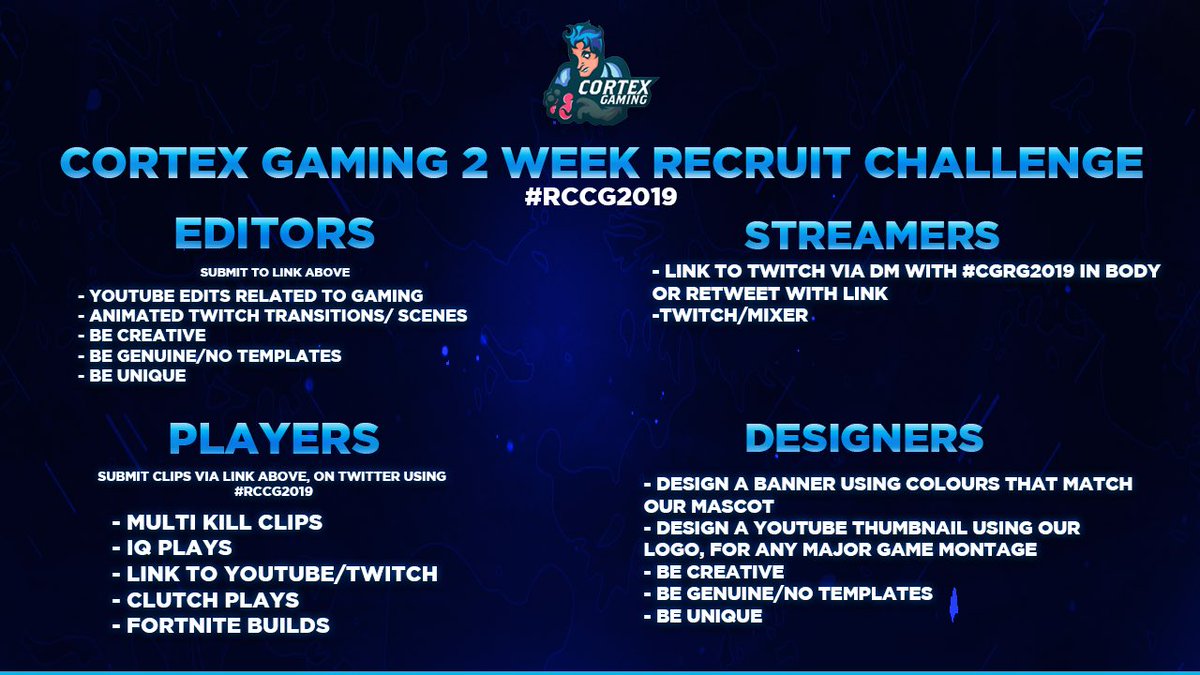 Cortex Gaming On Twitter We Are Still Recruiting Join Our Team