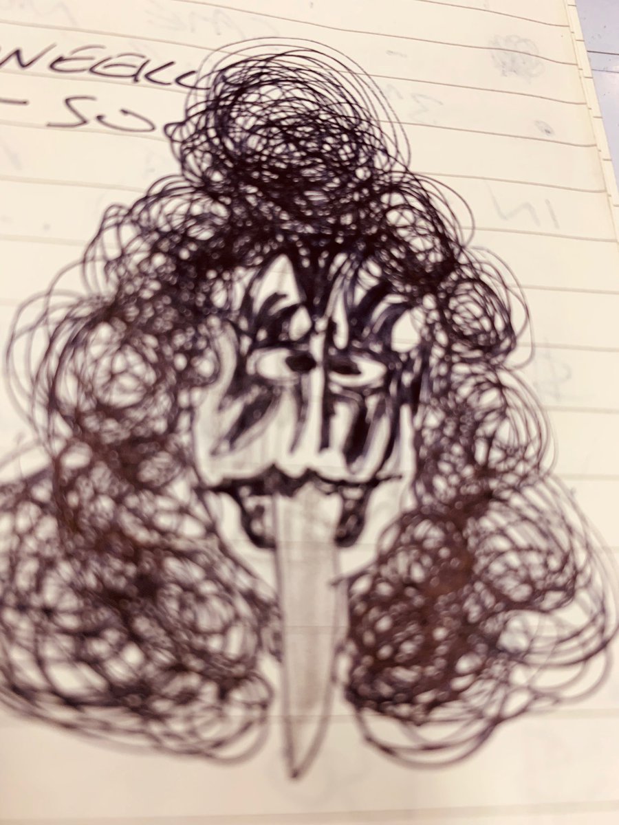 jimmywicks's tweet image. ⁦@genesimmons⁩ ⁦@PaulStanleyLive⁩ ⁦got bored in a meeting today and felt inspired 😜 #notepadart #KISSarmy