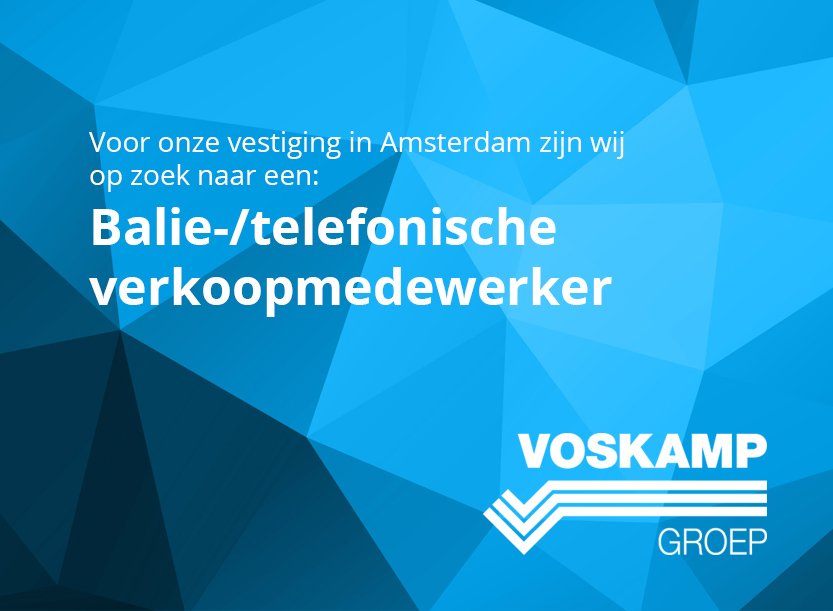Heb jij het talent om onze klanten te adviseren op het gebied van hang- en sluitwerk, ijzerwaren, sanitair, bouwmaterialen en elektra? Check dan snel: bit.ly/2BHBc9V 

#vacature #Amsterdam