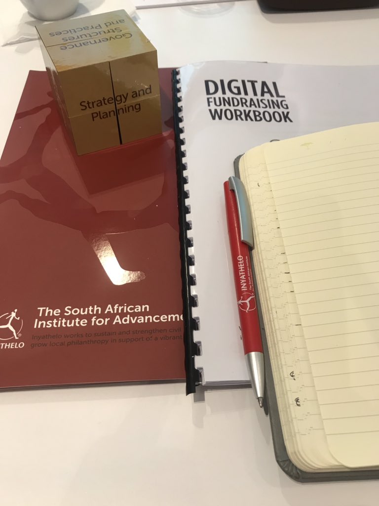 NoloyisoMtembu's tweet photo. Spent the day immersed in strategy & planning at the #DigitalFundraisingForNPOs workshop organized by @Inyathelo and capably delivered by @ruen
What an inspiring session. Getting all my past lives in #grantsmaking, #fundraising, #communications, #journalism to talk to one another https://t.co/yUkIoDCE8K
