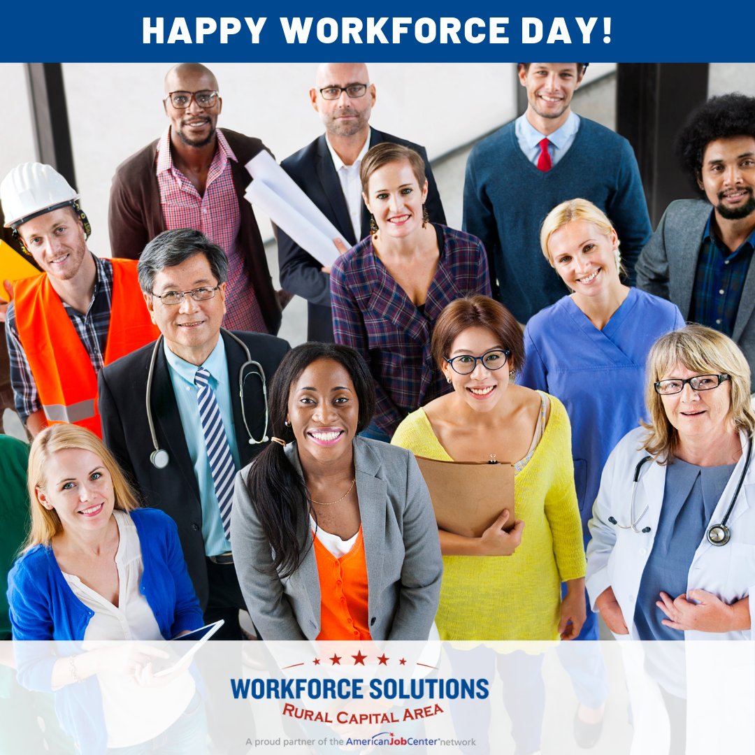 WFSRuralCapJobs's tweet photo. Happy #WorkforceDay to all of the employers and workers who help make our 9-county Rural Capital Area the best place in the country to live, work & do business. We appreciate everything you do for our community. #RuralCapJobs https://t.co/wZRI4o1mA7