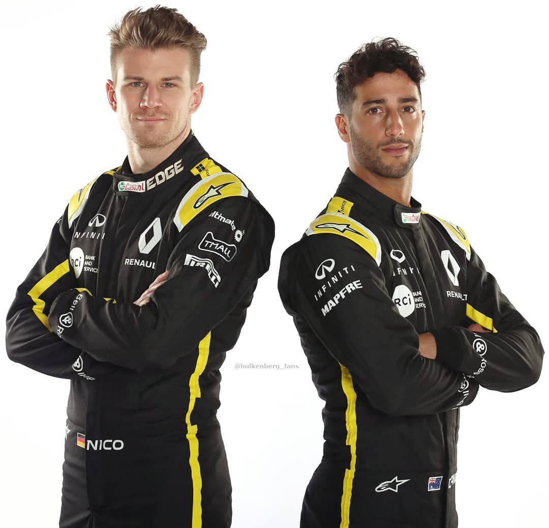 Hulkenberg_Fans's tweet photo. 📸 | The powerful 2019 @RenaultF1Team driver line-up : The Hulk and The Honey Badger 💛🖤💪

Who will win the Renault team-mate battle? 🔥

#F1 #NH27 #TeamHulk #Hülkenberg #Ricciardo #RSspirit @HulkHulkenberg @danielricciardo https://t.co/t7jmfYfgNr