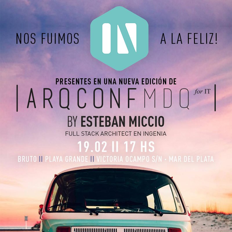 Ingenia_la's tweet image. @IngeniaCA presentes una vez más en #ArqConf .... Esta vez nos ponemos veraniegos 🌊 y nos vamos a la feliz 😁 Nuestro #FullStackArchitect, @miccioest estará hablando sobre #Arquitecturas #CloudNative para #Telemedicina No te lo pierdas 👉meetup.com/es/ArqConfMDQ/…