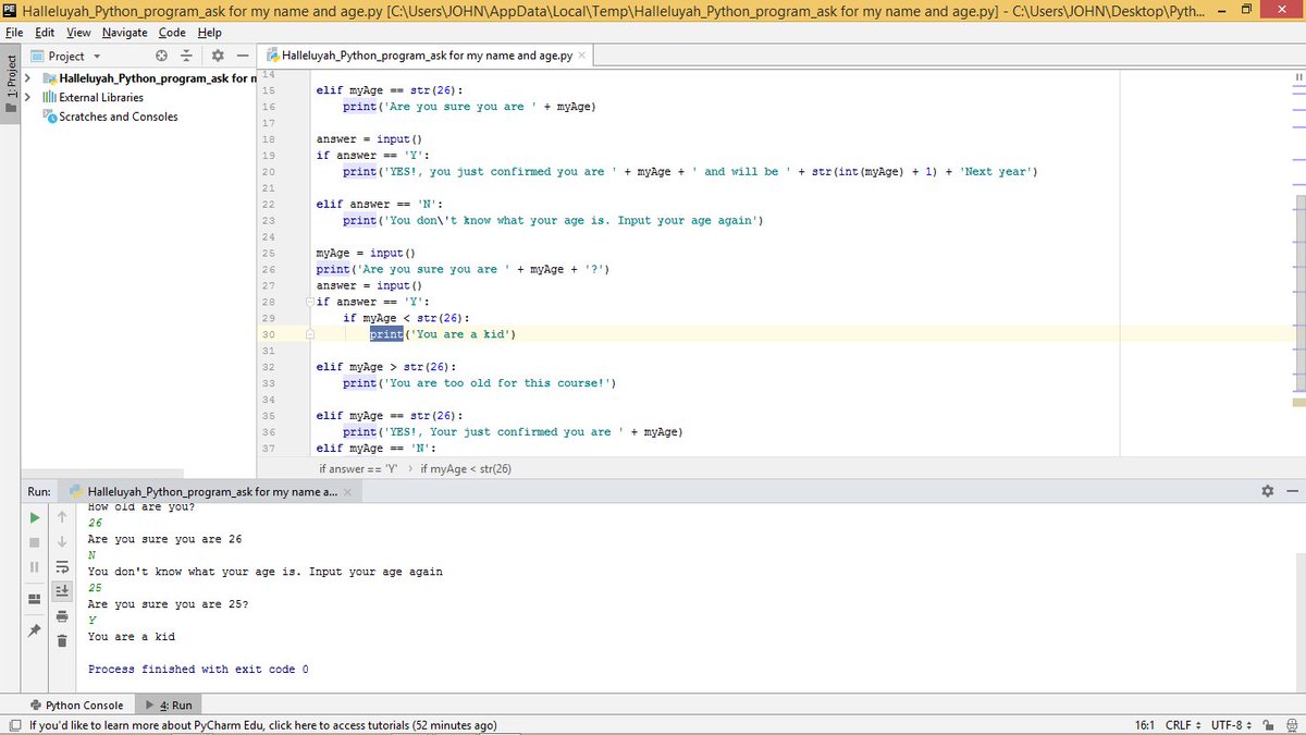 Halleluyah25's tweet image. And i was just revising #Python from scratch, doing it all over like a newbie...kinds fun having those errors all over...
#Pythom #AI #ML #DataScience