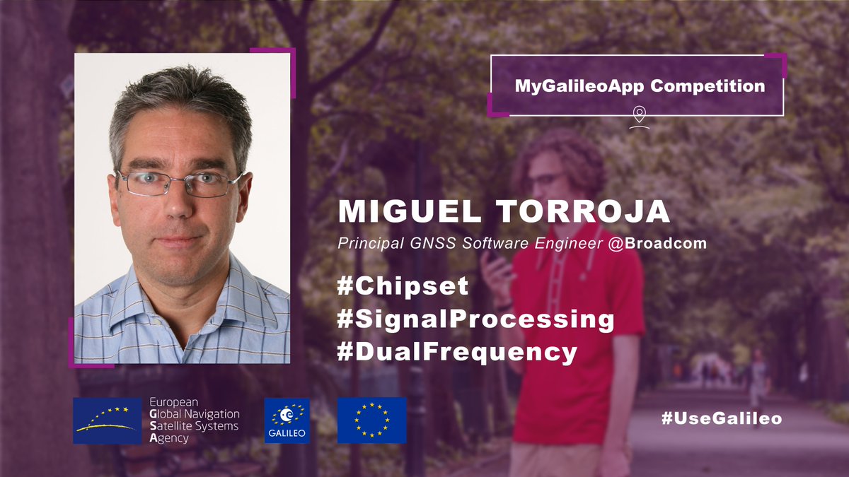 ✔Principal #GNSS #SoftwareEngineer <a href="/Broadcom/">Broadcom</a> for 10+ years;
✔Experienced in development of GNSS #chipsets;
✔Recently worked w/ #dualfrequency;
✔#OpenSource enthusiast

#MyGalileoApp teams, meet mentor Miguel Torroja!

gsa.europa.eu/mygalileoapp-c…

#UseGalileo #signalprocessing