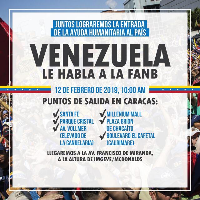 ADemocratica's tweet photo. Hoy #DíaDeLaJuventud Venezuela le dice a las Fanb que esta no es una lucha, pueblo contra pueblo, es contra la crisis humanitaria que viven los venezolanos.

Permitan la entrada de la #AyudaHumanitaria. Es momento de unirse y salvar miles de vidas. #12FSeguimosEnLaCalle https://t.co/vpFPXwQIdl