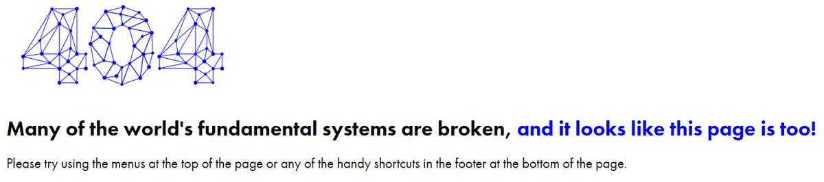 Probably my favourite ever 404 page courtesy of <a href="/Forum4theFuture/">Forum for the Future</a>! #sustainability