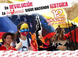 #12Feb dia de la #Juventud. Feliz Dia Juventud Venezolana!!!!
@JorgePerezVZLA @psuvaristobulo @MPPEDUCACION <a href="/RosangelaOrozco/">Rosangela Orozco</a>
