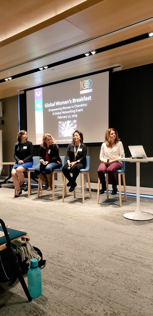 Fantastic start of the day. Enjoying Global Women's Breakfast!    Thank you to the panelists for sharing your experiences with candor and verve. #IUPAC100