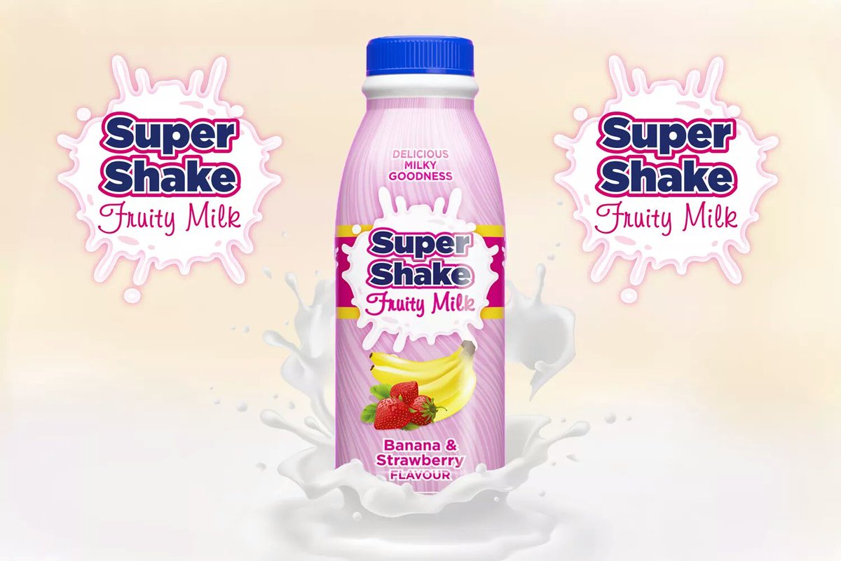 Enjoy this protein packed milky blend of two different flavours #Banana #Strawberry #SuperShake #MilkyGoodness