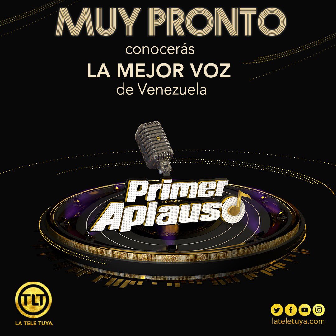 PAplausoTLT's tweet photo. @LaTeleTuya abre sus puertas y #PrimerAplausoTLT pone el escenario para que en un emocionante concurso de talentos descubramos la mejor voz de #Venezuela. Muy pronto #canto #talento #musica #voz https://t.co/4bYe0fLZTF